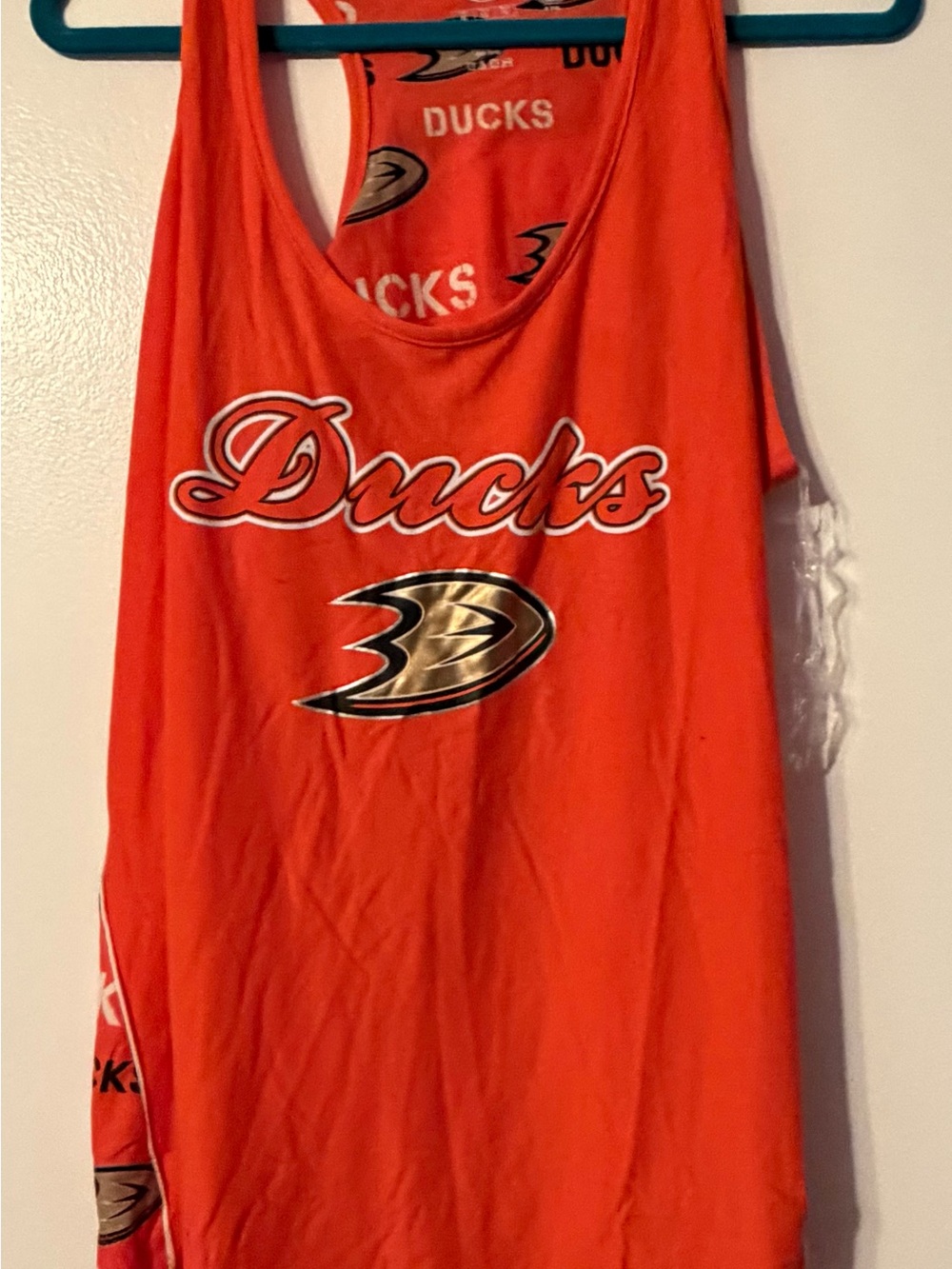 Anaheim Ducks Womens XL Tank Top T Shirt Orange Hockey NHL Concepts Sport